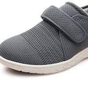 Youyun Grey Orthoshoes Light Walking Shoe for Diabetics, Edema, Plantar Faciitis